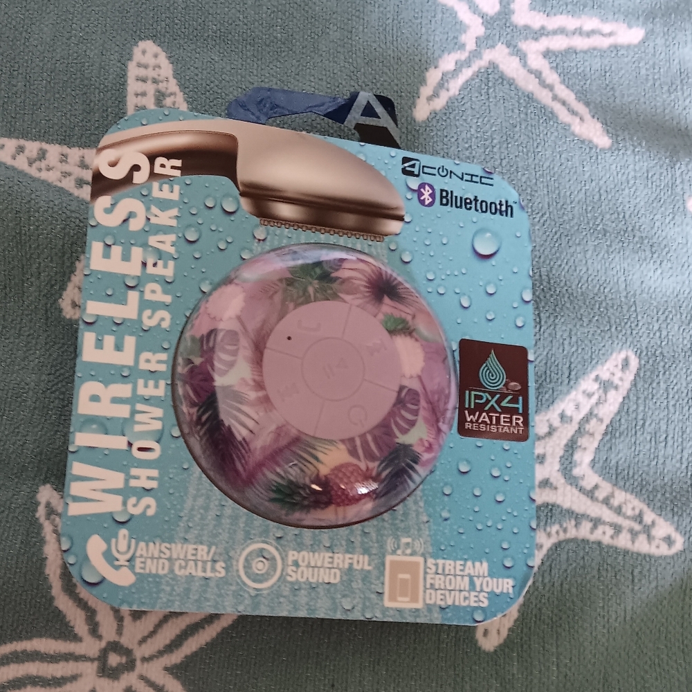 Wireless Shower Speaker - Tropical Design